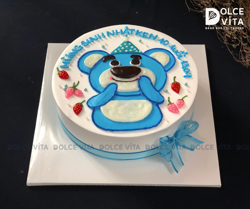 384 Bánh vẽ gấu dâu Lotso cho bé trai