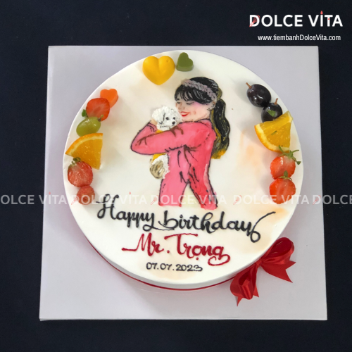 580 (90) Bánh vẽ chibi (phác họa theo hình chụp) quà tặng đặc biệt cho phái nữ