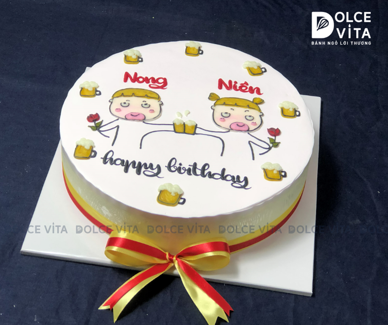 [1336] (20) Bánh kem hài hước, nhậu nhẹt, cụng ly