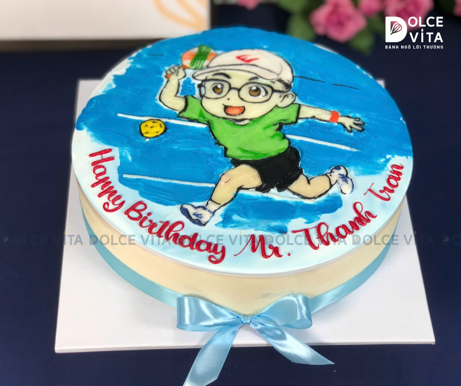 [1797] (90) Bánh kem sinh nhật chủ đề Pickleball