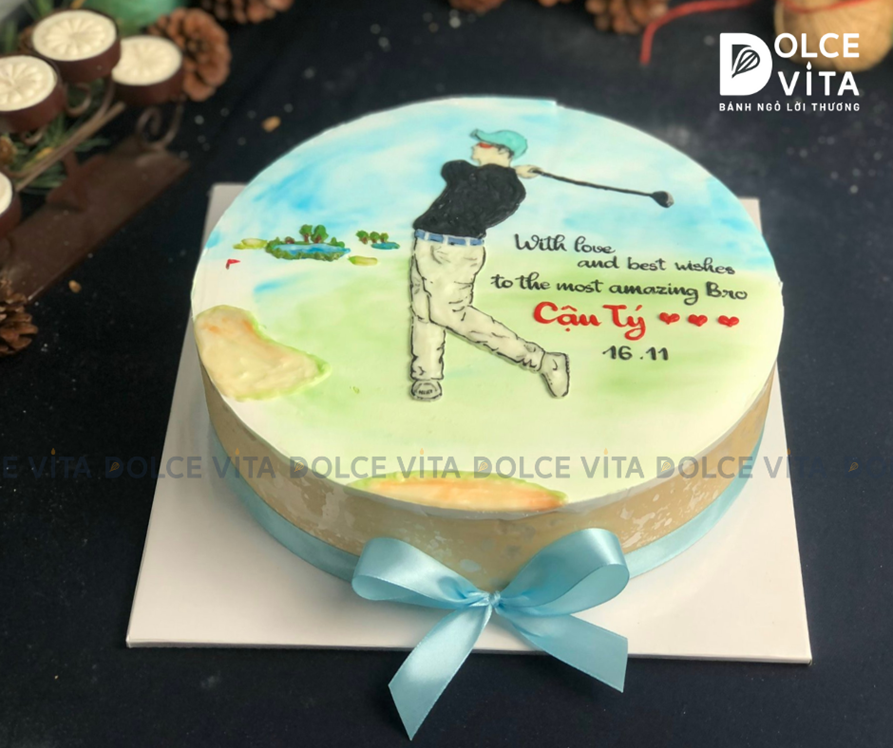 [681] Bánh sinh nhật tặng cho người chơi Golf/ Gôn (90)