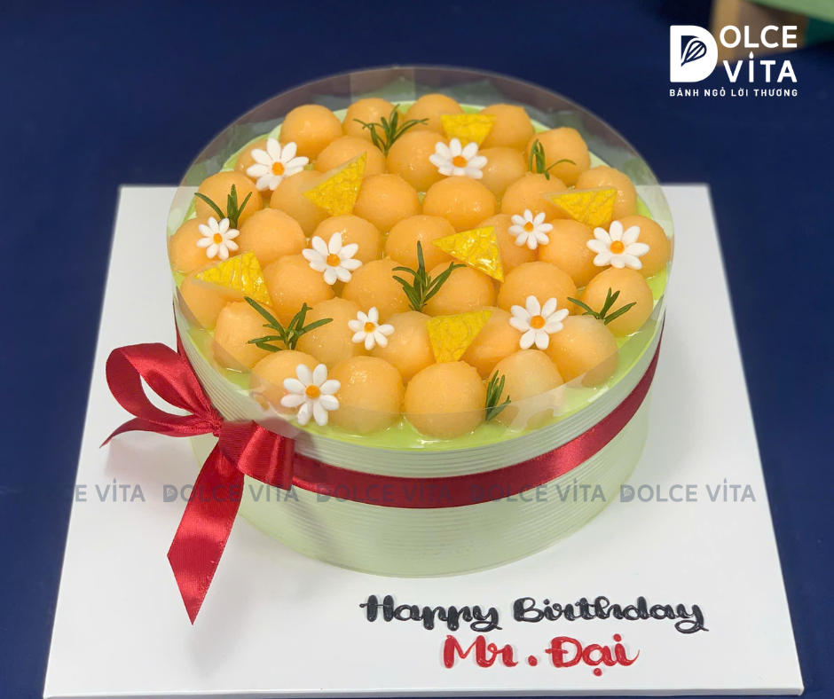 [3088] (60-90-140-160) Bánh kem trang trí dưa lưới tươi mát cho mọi dịp