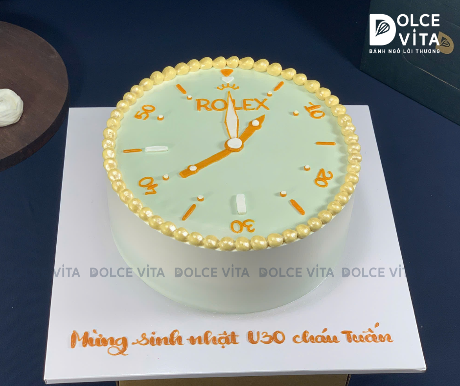 [3098] (85) Bánh kem hình đồng hồ Rolex – Tối giản nhưng sang trọng