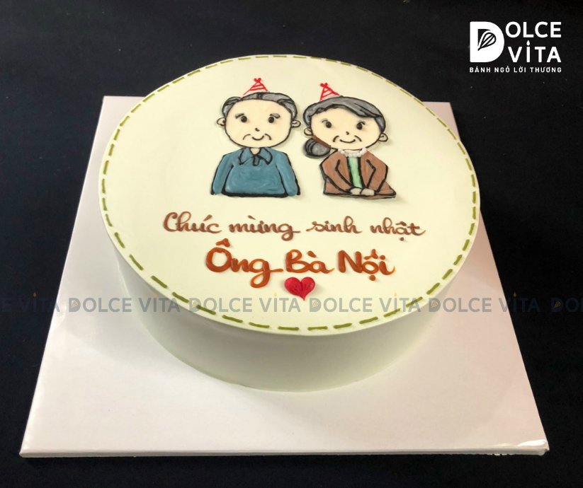 768 (70) Bánh vẽ tặng ông bà