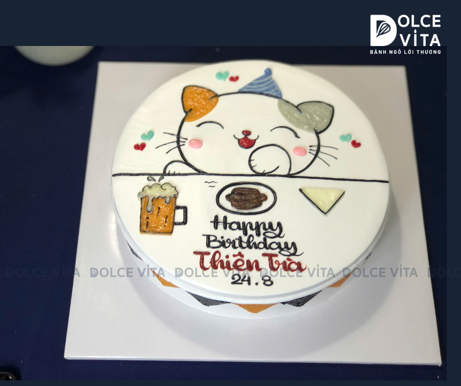 540 (60) Bánh sinh nhật con giáp và ly bia
