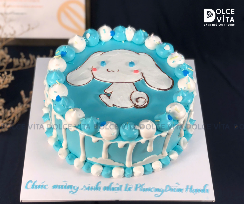 [1534] (80) Bánh vẽ chó Cinnamoroll cho fan của hoạt hình Sanrio