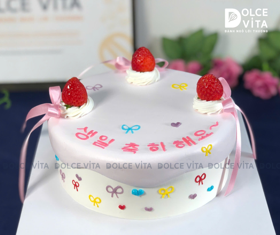 [1984] (30) Bánh phong cách Hàn Quốc, trang trí nơ