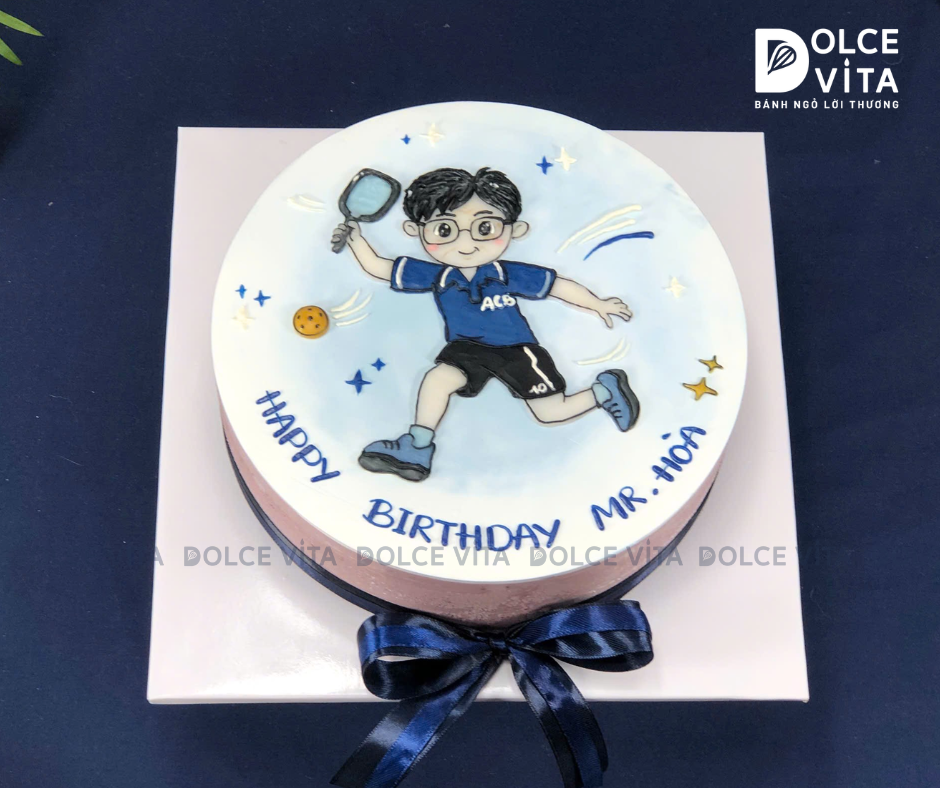 [3091] (90) Bánh kem sinh nhật chủ đề Pickleball