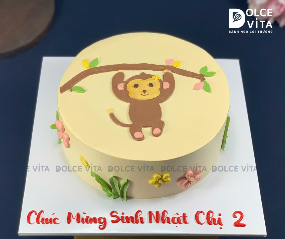 [0184] (70) Bánh kem cho bé gái tuổi khỉ dễ thương