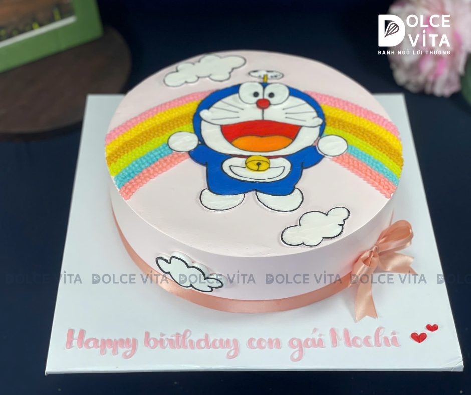 [3820] (80) Bánh kem vẽ Doremon/ Doraemon - quà tặng sinh nhật đáng yêu cho bé gái