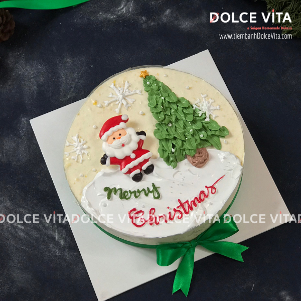 N021 Mousse bắp (Christmas cake /Bánh giáng sinh/ Noel)