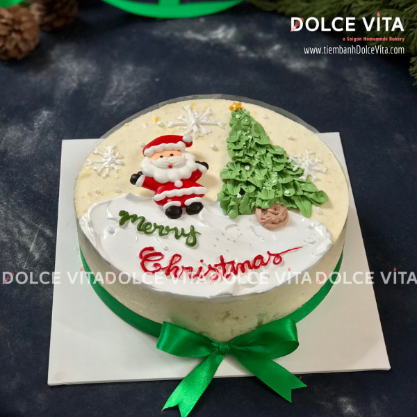 N021 Mousse bắp (Christmas cake /Bánh giáng sinh/ Noel)