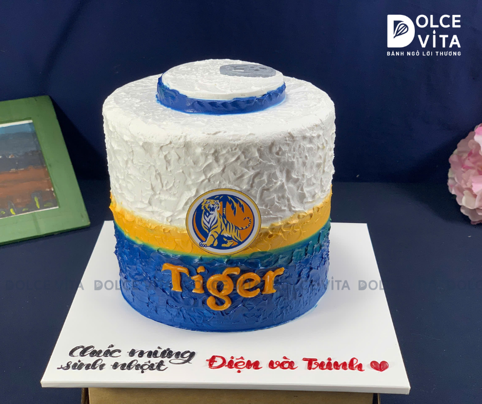 [3171] (200) Bánh Sinh Nhật Tạo Hình Lon Bia Tiger Độc Đáo Cho Phái Nam