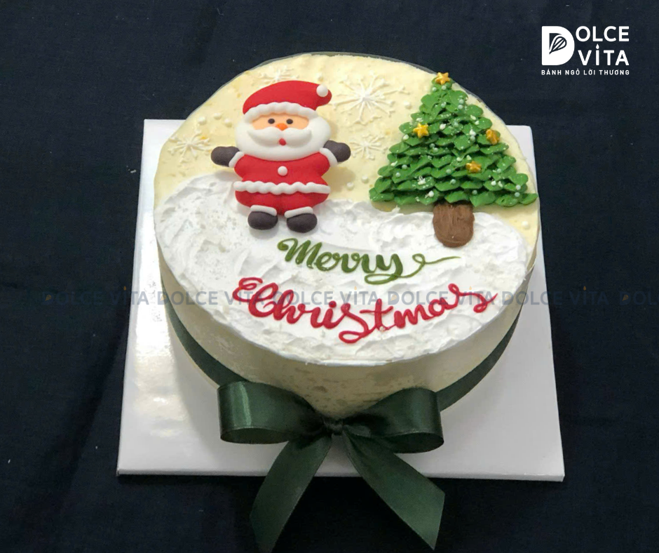 N405 (15-15-30-30) Mousse bắp trang trí cây thông và ông già Noel cho ngày Giáng sinh