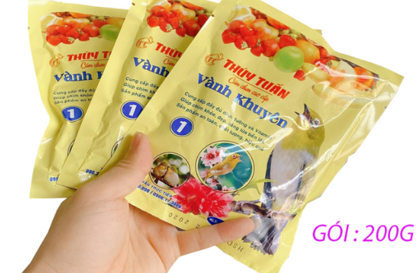 Cám khuyên số 1-200g chuyên dùng cho chim vành khuyên trong thời kỳ chuẩn bị thay lông