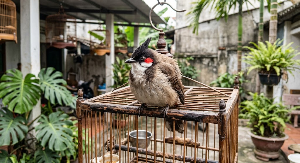 Chào mào bị xơ lông, rụt cổ bỏ ăn và cách xử lý từ nghệ nhân