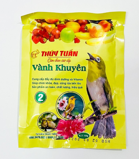 Nuôi chim vành khuyên không thể không chọn cám khuyên số 2-200g