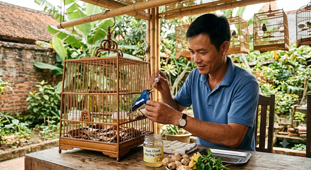 Chăm sóc chim bị khàn giọng đúng cách giúp chim nhanh chóng lấy lại giọng hót căng lửa.