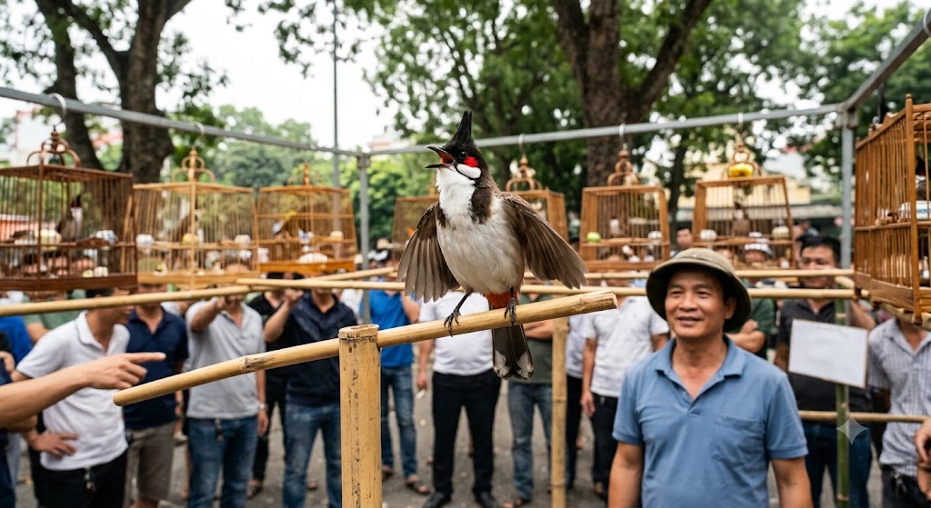 Chào mào hót đấu căng lửa