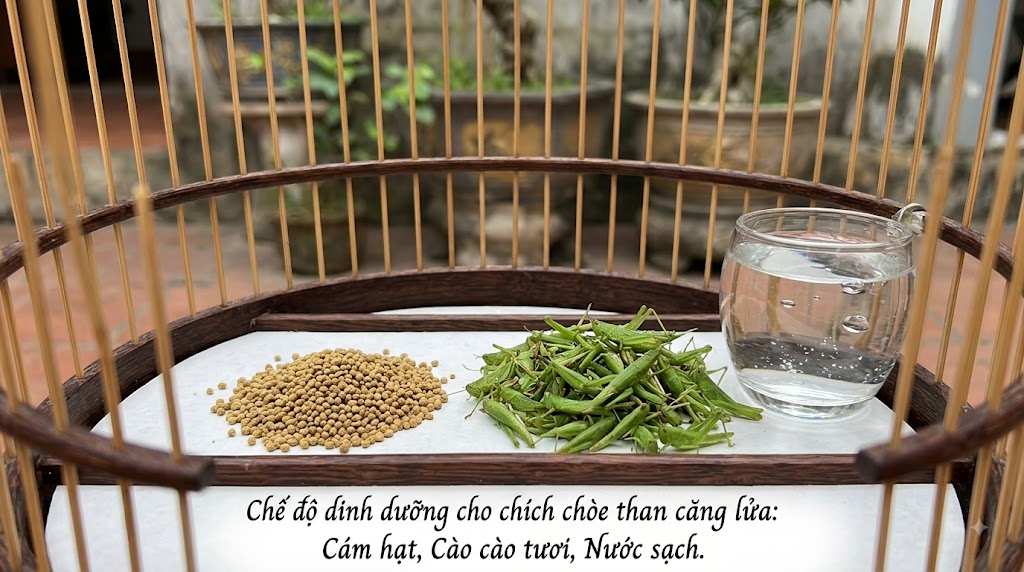 Chế độ dinh dưỡng cho chích chòe than