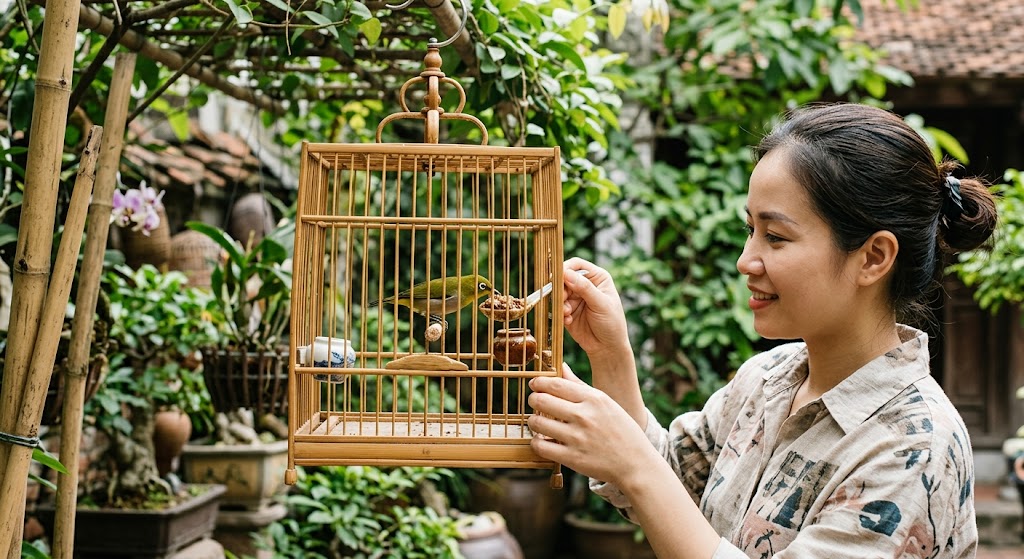 Hạ Cám Cho Chim Khuyên