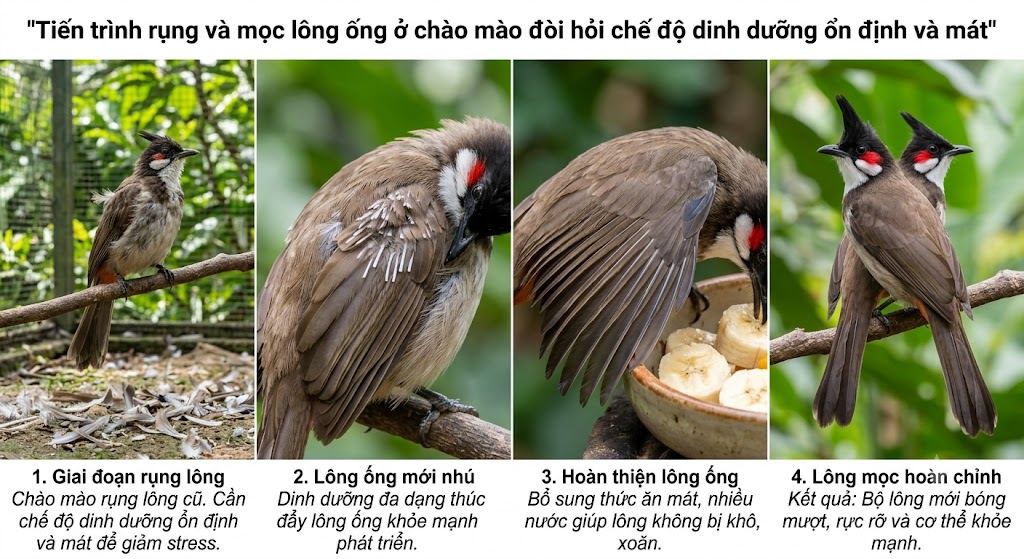 Tiến trình rụng và mọc lông