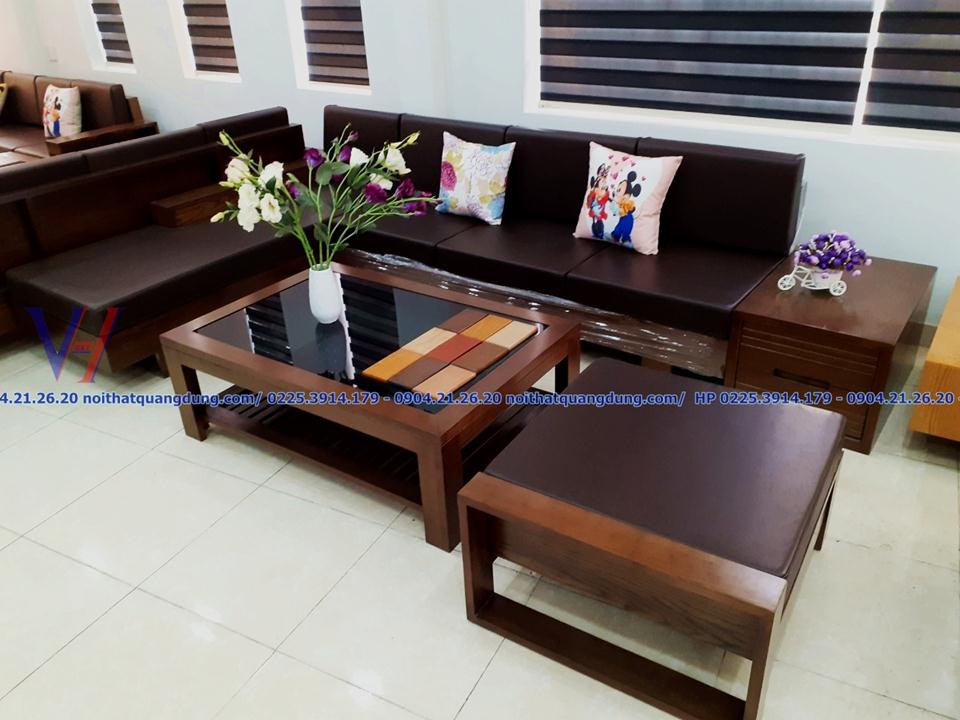 sofa gỗ sồi cực đẹp tại hải phòng