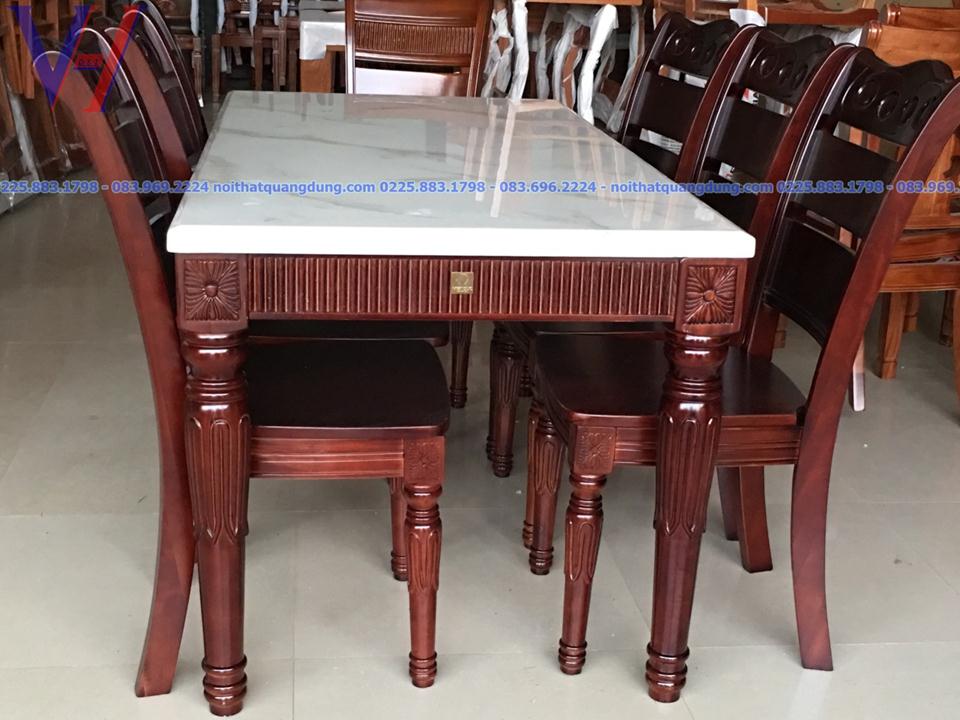 Bộ bàn ăn gỗ xà cừ: GH-6034