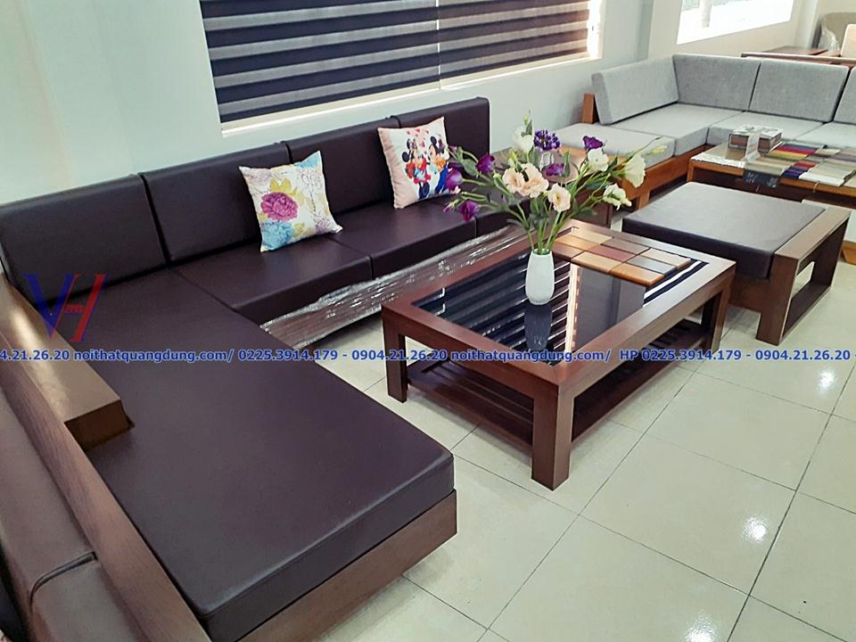 sofa gỗ sồi cực đẹp tại hải phòng