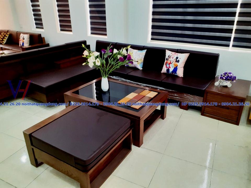 sofa gỗ sồi cực đẹp tại hải phòng