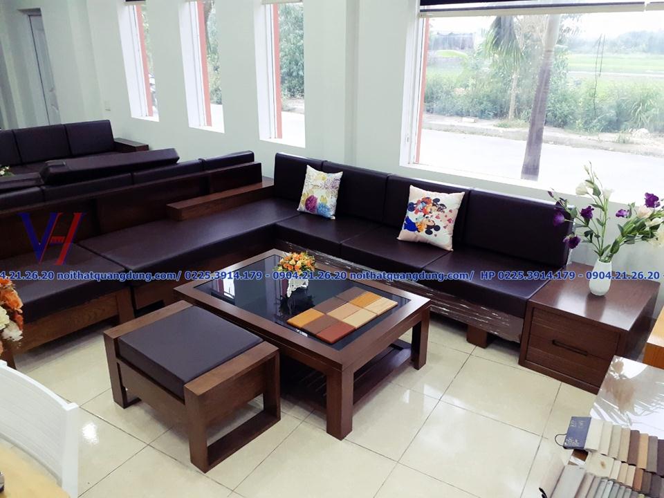 sofa gỗ sồi cực đẹp tại hải phòng