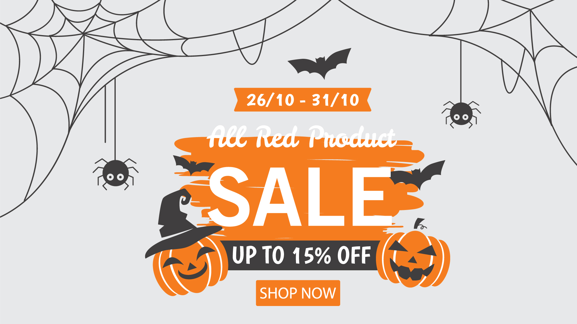 Khuyến mại Halloween giảm giá 15% Vali và Túi Xách màu đỏ