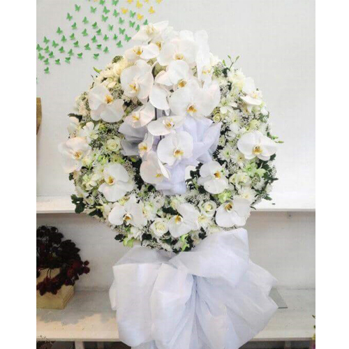  Đặt ngay mẫu vòng hoa tang lễ "Mãi nhớ" - mẫu hoa trang trọng chia buồn cùng gia đình 