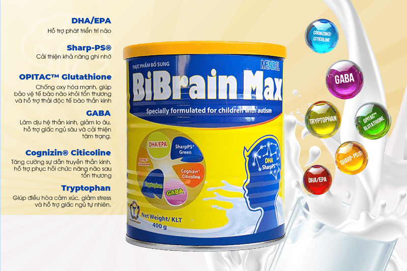 BiBrain Max - Giải pháp dinh dưỡng đặc biệt cho trẻ rối loạn phổ tự kỷ và phát triển trí não toàn diện