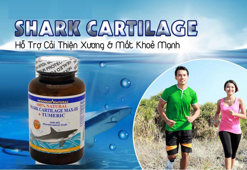 sụn cá mập của Mỹ Shark Cartilage Max III 1600mg