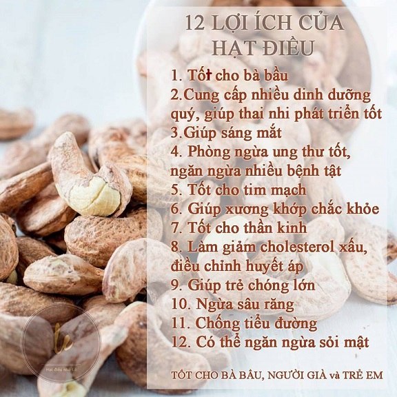 Tác dụng của hạt điều với sức khỏe con người như thế nào