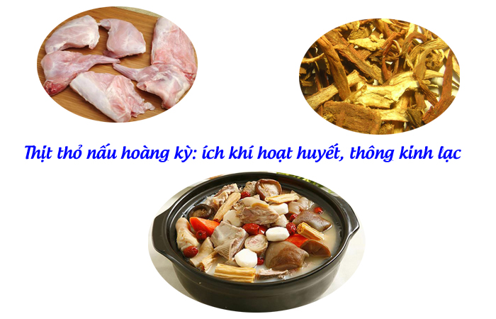 thịt thỏ nấu hoàng kỳ