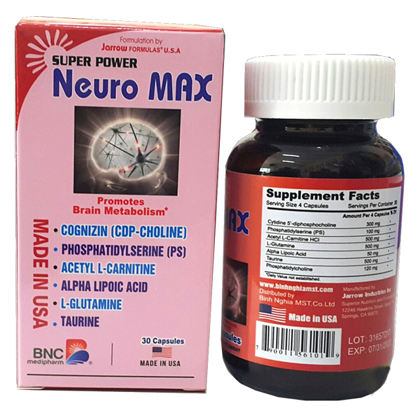 Super Power Neuro Max - Bổ não, giúp điều trị bệnh lý về não