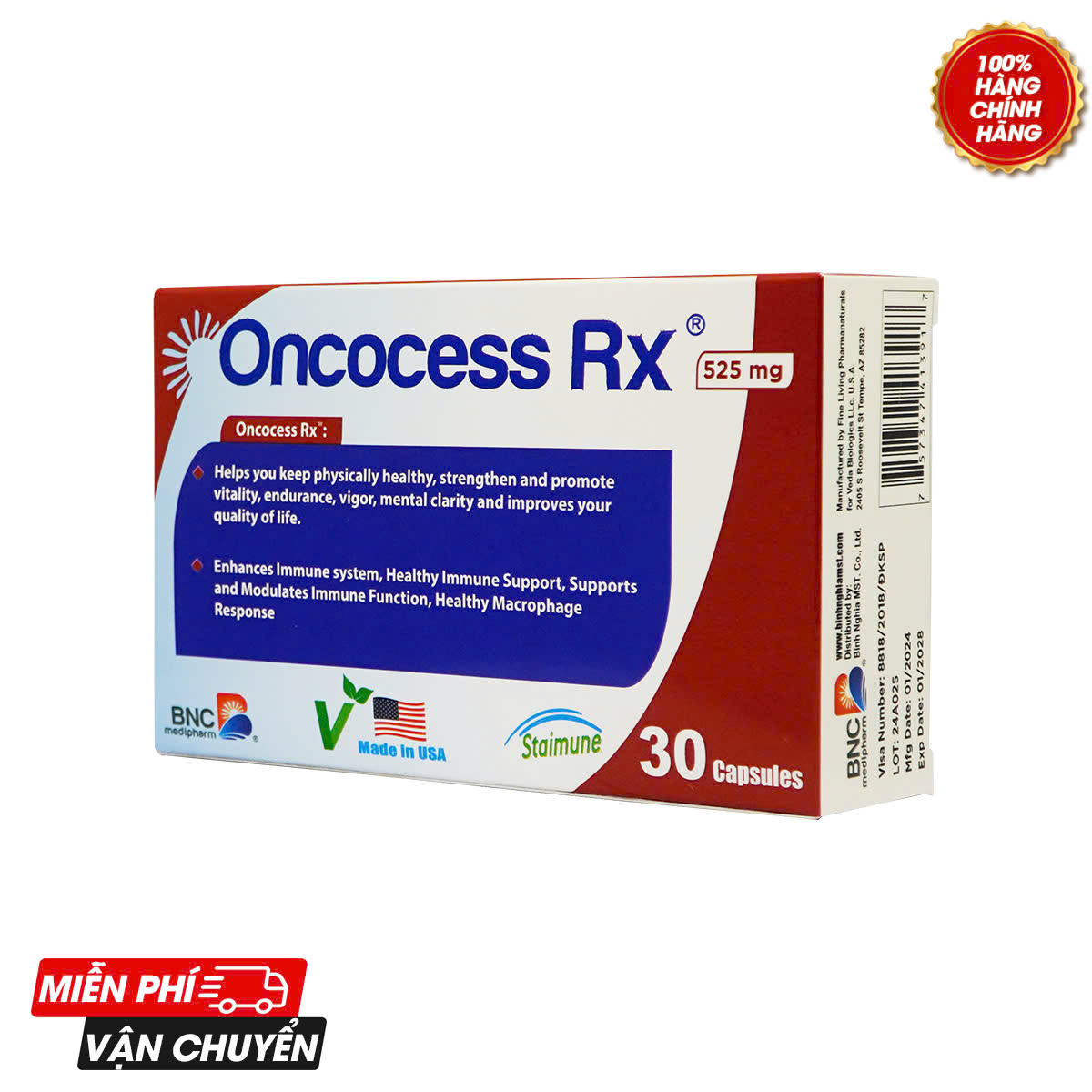 Oncocess Rx - Tăng cường sức khỏe, nâng cao sức đề kháng