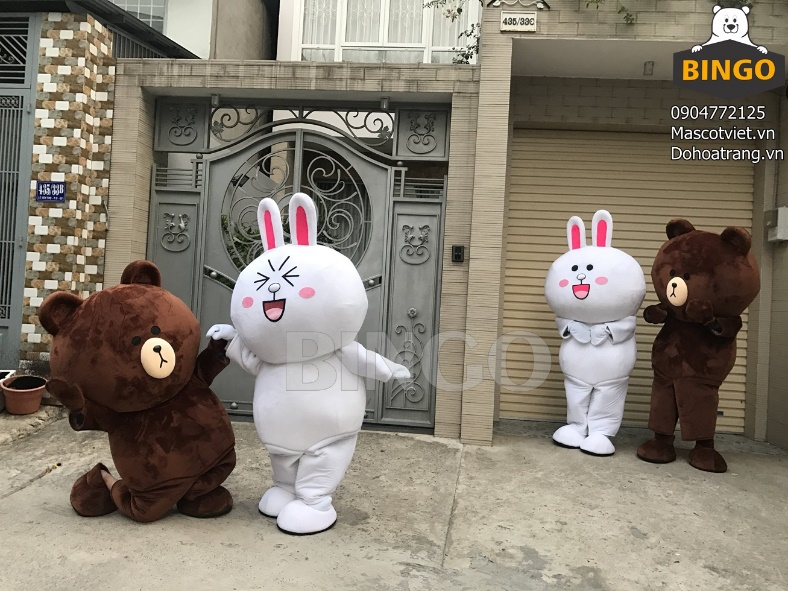 Gấu Brown và thỏ Cony - Cặp đôi siêu hot hiện nay