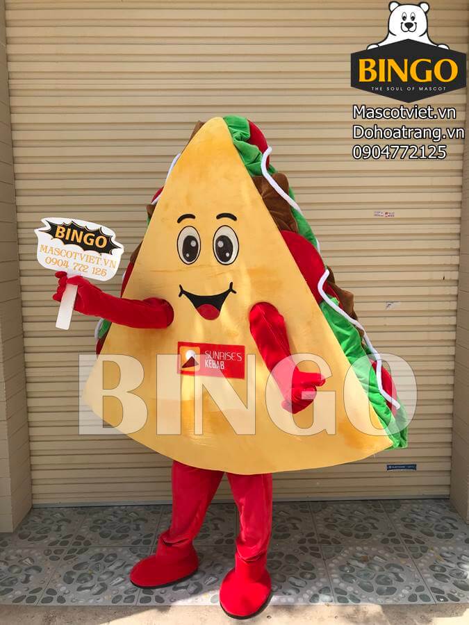 Mascot bánh mỳ tam giác