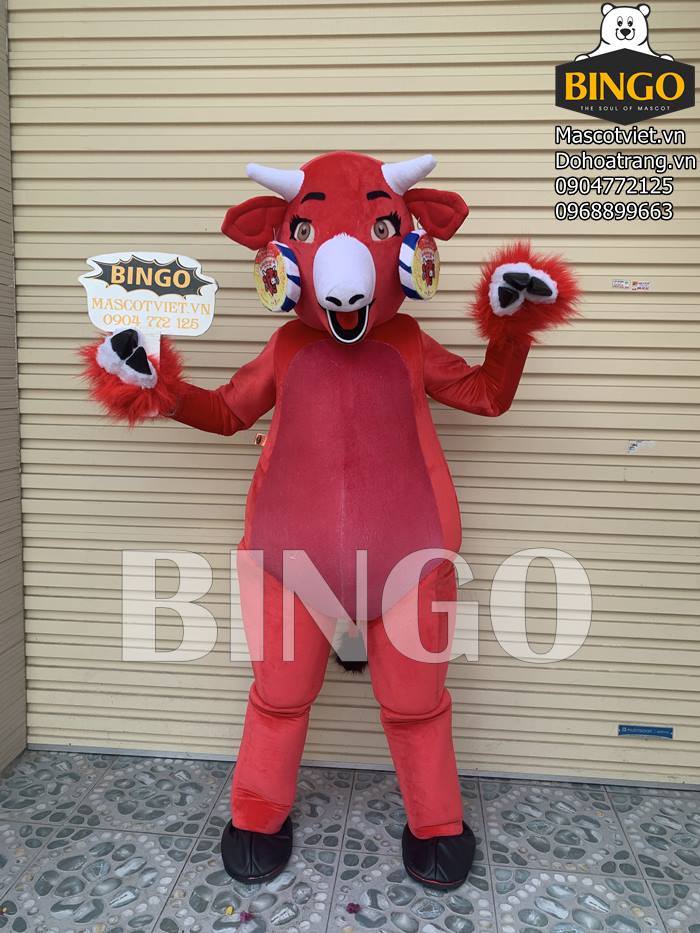 Mascot con bò cười Mascot Con Bò Cười