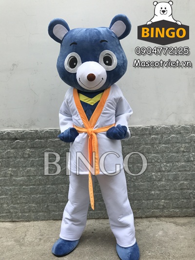 Mascot gấu karate