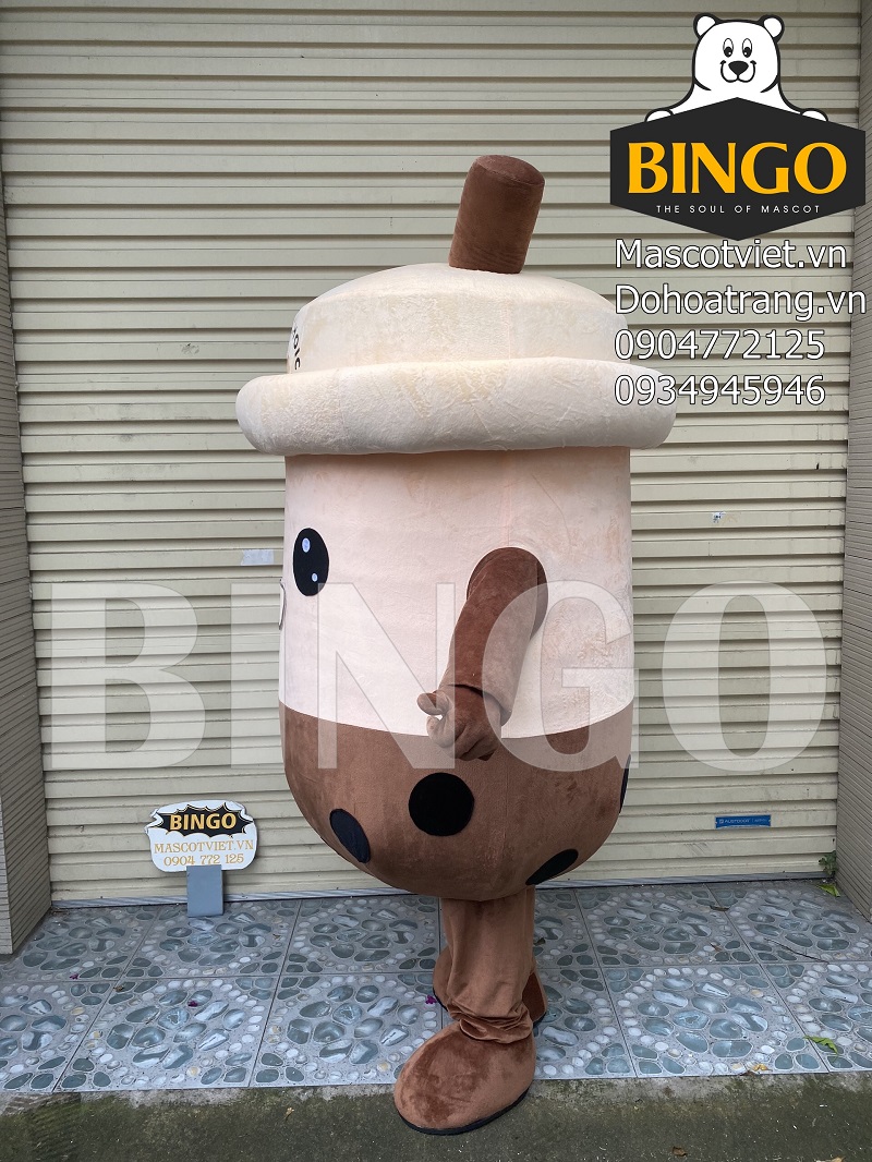 Mascot ly trà sữa Multea choice