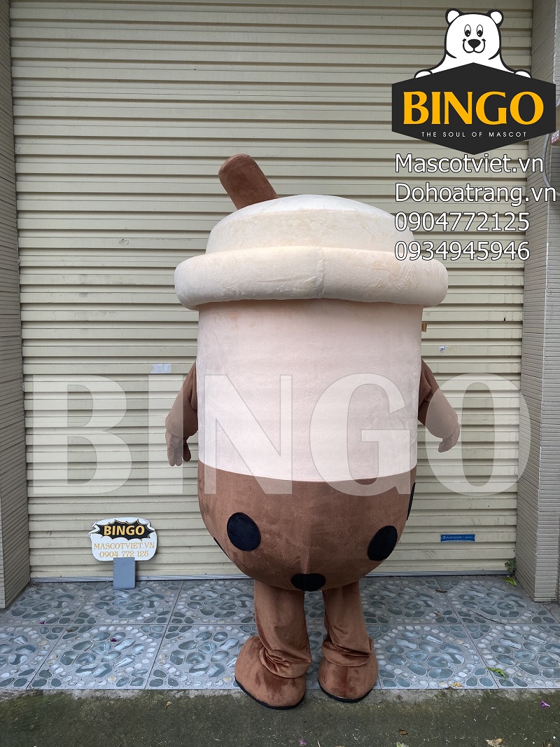 Mascot ly trà sữa Multea choice