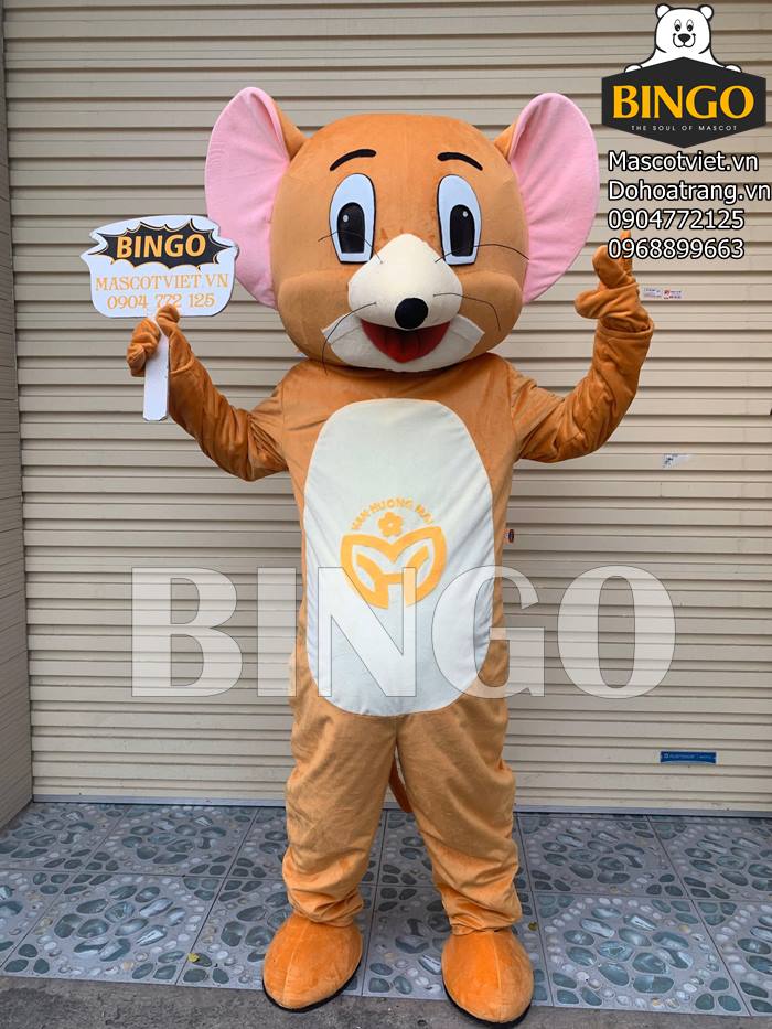 Mascot chuột Jerry thân thiện và dễ thương  BINGO