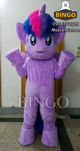 Mascot Unicorn Tím