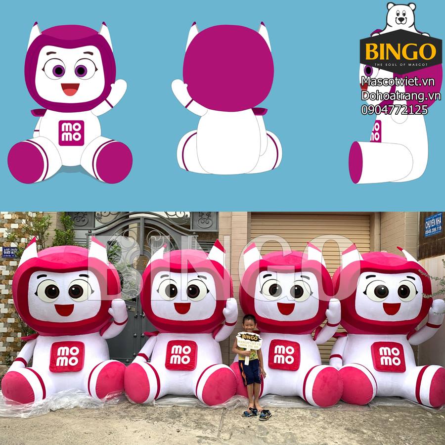 Mô Hình Trưng Bày Ví Momo – Mascot
