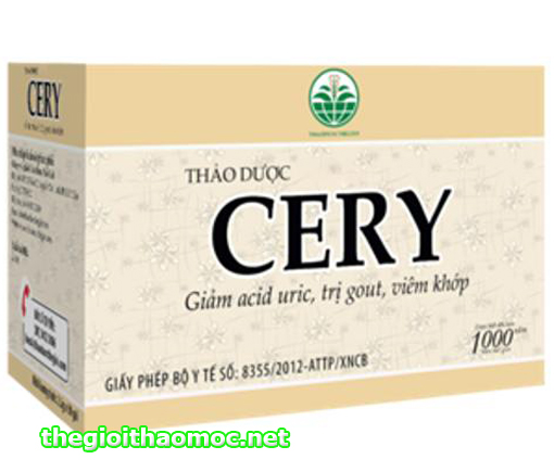 trà thảo dươc cery trị gout