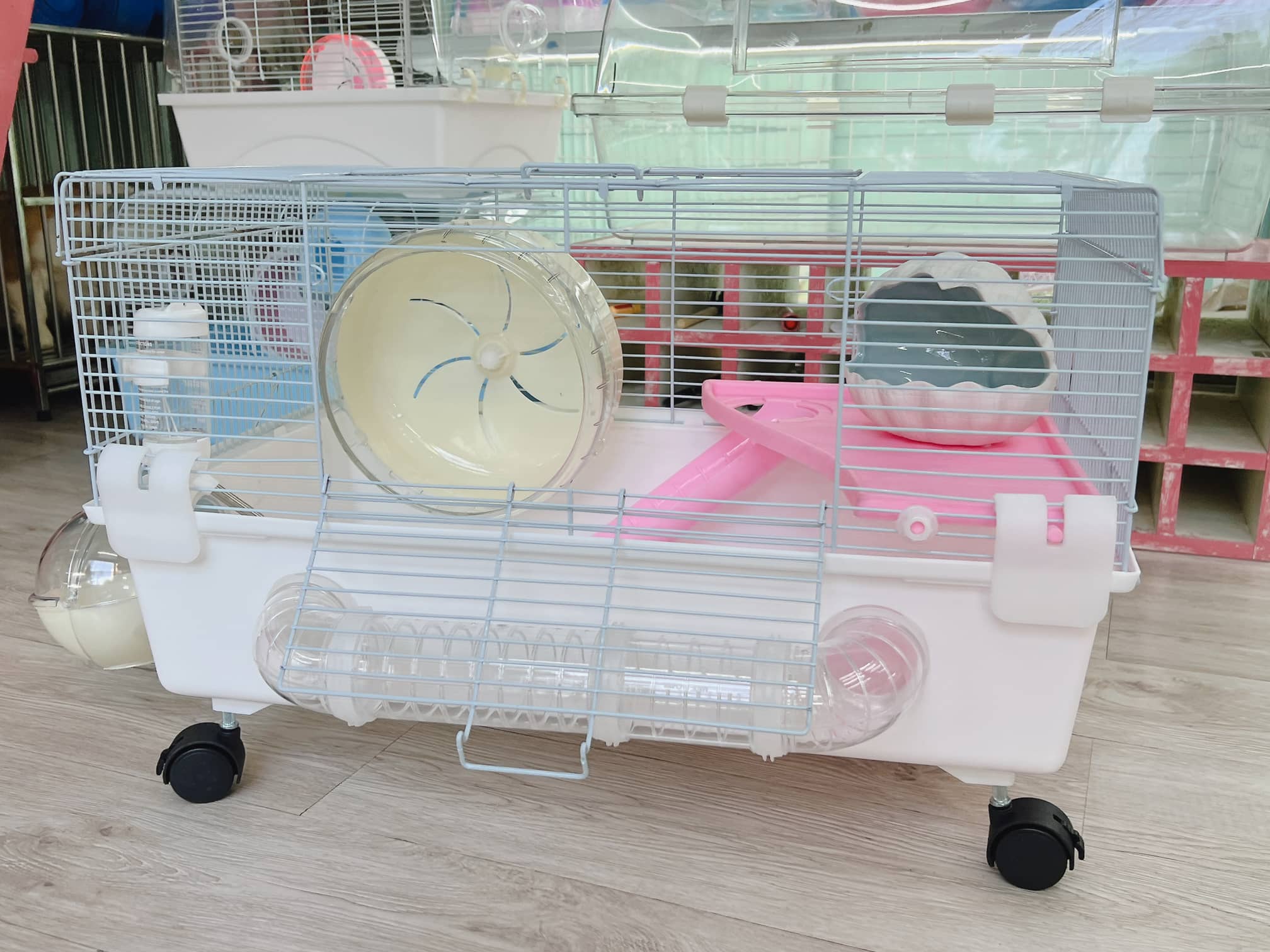 Lồng 60cm bánh xe siêu bự full
